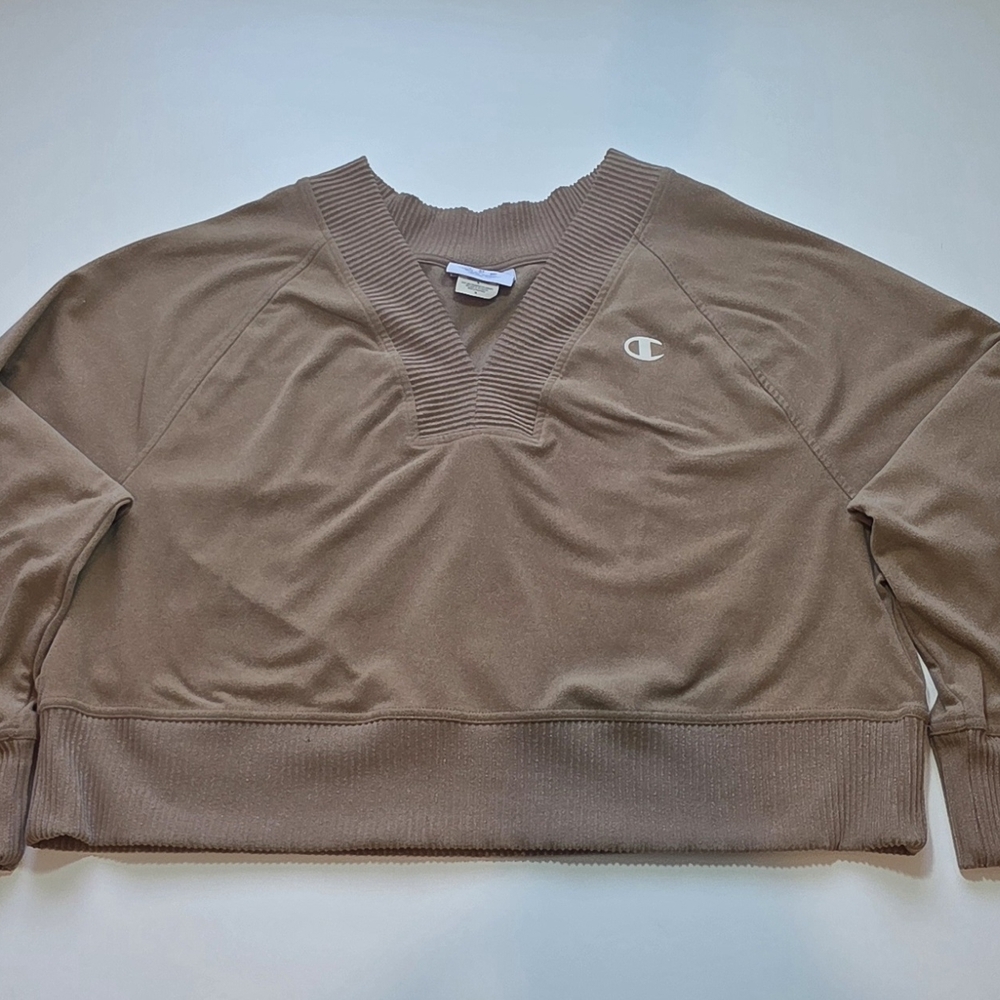 Champion Tan V-Neck Pullover
